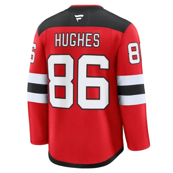Fanatics New Jersey Devils Jack Hughes 24/25 Home Premium Trikot - Herren (Rot)