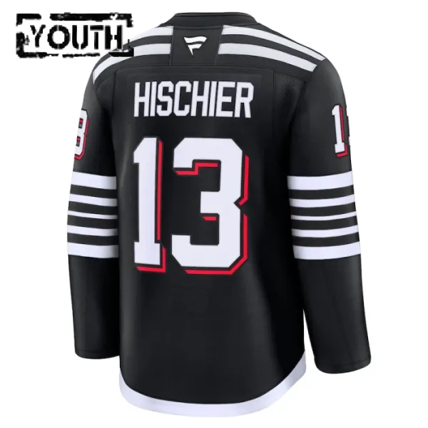 Fanatics New Jersey Devils Nico Hischier 24/25 Alternate Premium Trikot - Kinder (Schwarz)