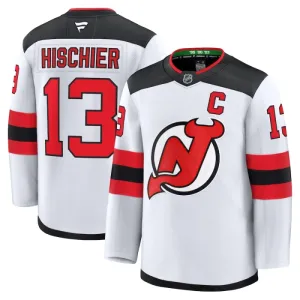 Fanatics New Jersey Devils Nico Hischier 24/25 Away Premium Trikot - Herren (Weiss)