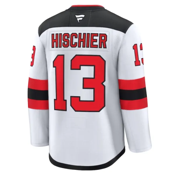 Fanatics New Jersey Devils Nico Hischier 24/25 Away Premium Trikot - Herren (Weiss)