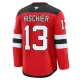 Fanatics New Jersey Devils Nico Hischier 24/25 Home Premium Trikot - Herren (Rot)