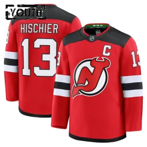 Fanatics New Jersey Devils Nico Hischier 24/25 Home Premium Trikot - Kinder (Rot)