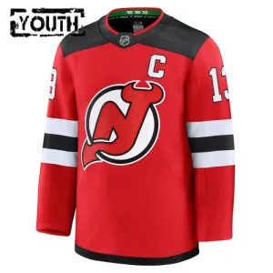 Fanatics New Jersey Devils Nico Hischier 24/25 Home Premium Trikot - Kinder (Rot)