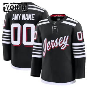 Fanatics New Jersey Devils Personalisiert 24/25 Alternate Premium Trikot - Kinder (Schwarz)