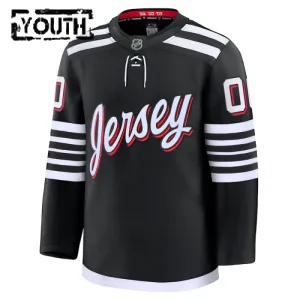 Fanatics New Jersey Devils Personalisiert 24/25 Alternate Premium Trikot - Kinder (Schwarz)