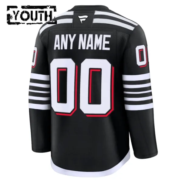 Fanatics New Jersey Devils Personalisiert 24/25 Alternate Premium Trikot - Kinder (Schwarz)