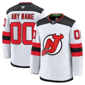 Fanatics New Jersey Devils Personalisiert 24/25 Away Premium Trikot - Herren (Weiss)