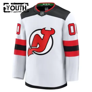 Fanatics New Jersey Devils Personalisiert 24/25 Away Premium Trikot - Kinder (Weiss)