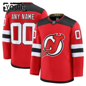 Fanatics New Jersey Devils Personalisiert 24/25 Home Premium Trikot - Kinder (Rot)