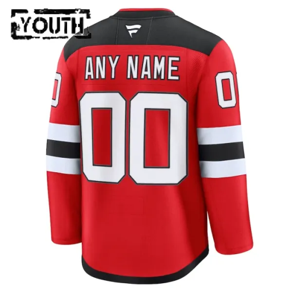 Fanatics New Jersey Devils Personalisiert 24/25 Home Premium Trikot - Kinder (Rot)