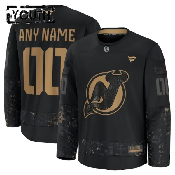Fanatics New Jersey Devils Personalisiert 24/25 Military Appreciation Practice Trikot - Kinder (Schwarz) Fanatics New Jersey Devils Personalisiert 24/25 Military Appreciation Practice Trikot - Kinder (Schwarz)