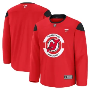 Fanatics New Jersey Devils Team Personalisiert 24/25 Practice Trikot - Herren (Rot)