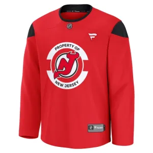 Fanatics New Jersey Devils Team Personalisiert 24/25 Practice Trikot - Herren (Rot)