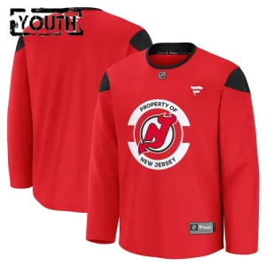Fanatics New Jersey Devils Team Personalisiert 24/25 Practice Trikot - Kinder (Rot)