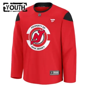Fanatics New Jersey Devils Team Personalisiert 24/25 Practice Trikot - Kinder (Rot)