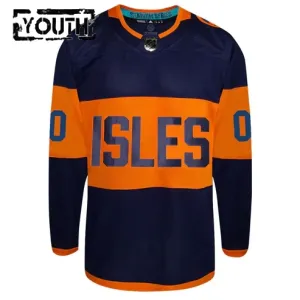 Adidas New York Islanders Personalisiert 2024 Premium Stadium Series Trikot - Kinder (Navy)