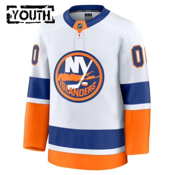 Fanatics New York Islanders Personalisiert 24/25 Away Premium Trikot - Kinder (Weiss)