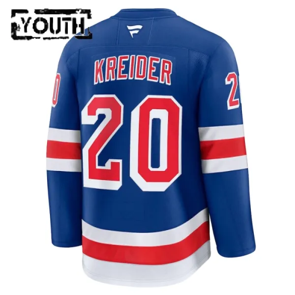 Fanatics New York Rangers Chris Kreider 24/25 Home Premium Trikot - Kinder (Blau)