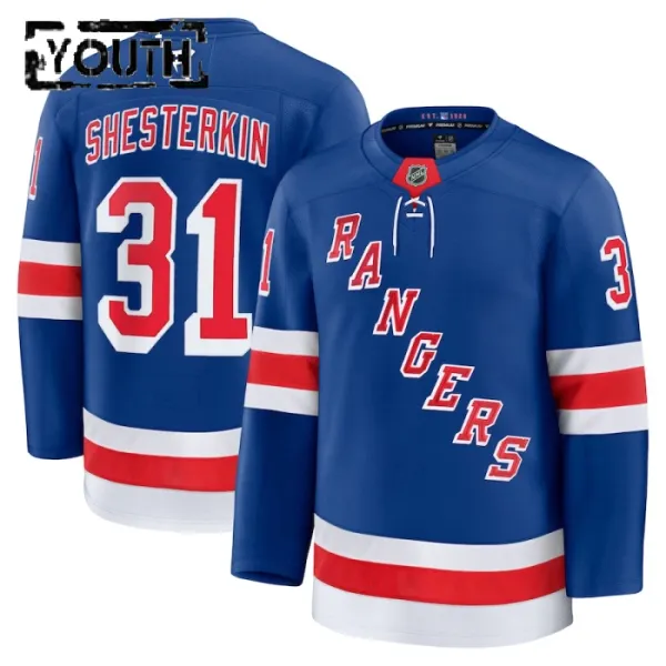 Fanatics New York Rangers Igor Shesterkin 24/25 Home Premium Trikot - Kinder (Blau) Fanatics New York Rangers Igor Shesterkin 24/25 Home Premium Trikot - Kinder (Blau)