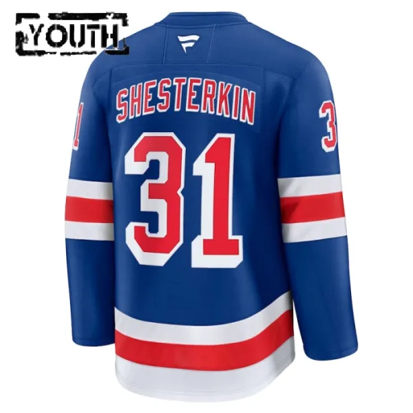 Fanatics New York Rangers Igor Shesterkin 24/25 Home Premium Trikot - Kinder (Blau)