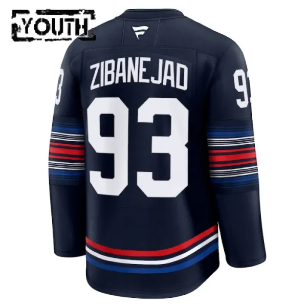 Fanatics New York Rangers Mika Zibanejad 24/25 Alternate Premium Trikot - Kinder (Navy)