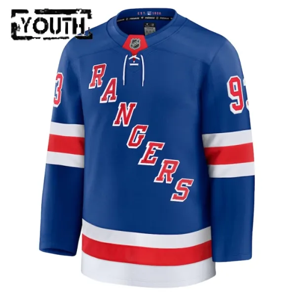 Fanatics New York Rangers Mika Zibanejad 24/25 Home Premium Trikot - Kinder (Blau)