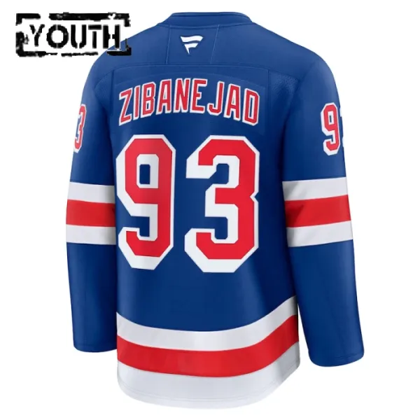 Fanatics New York Rangers Mika Zibanejad 24/25 Home Premium Trikot - Kinder (Blau)