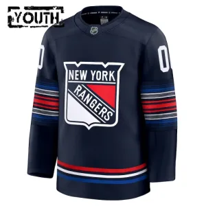Fanatics New York Rangers Personalisiert 24/25 Alternate Premium Trikot - Kinder (Navy)