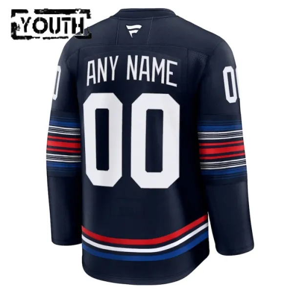 Fanatics New York Rangers Personalisiert 24/25 Alternate Premium Trikot - Kinder (Navy)