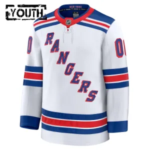 Fanatics New York Rangers Personalisiert 24/25 Away Premium Trikot - Kinder (Weiss)