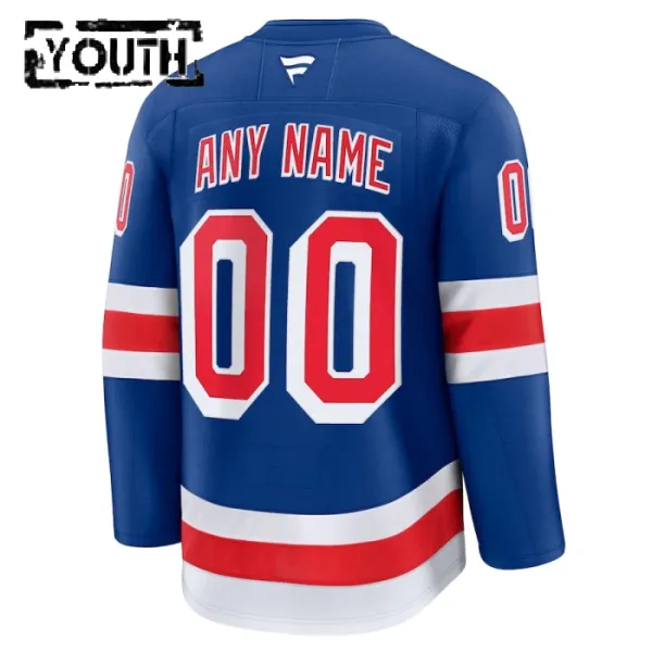 Fanatics New York Rangers Personalisiert 24/25 Home Premium Trikot - Kinder (Blau)