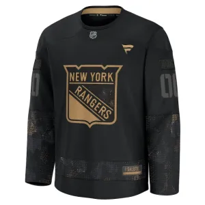 Fanatics New York Rangers Personalisiert 24/25 Military Appreciation Practice Trikot - Herren (Schwarz)