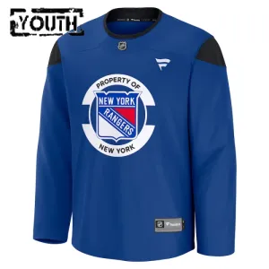 Fanatics New York Rangers Team Personalisiert 24/25 Practice Trikot - Kinder (Blau)