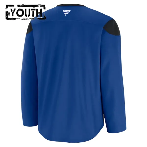 Fanatics New York Rangers Team Personalisiert 24/25 Practice Trikot - Kinder (Blau)