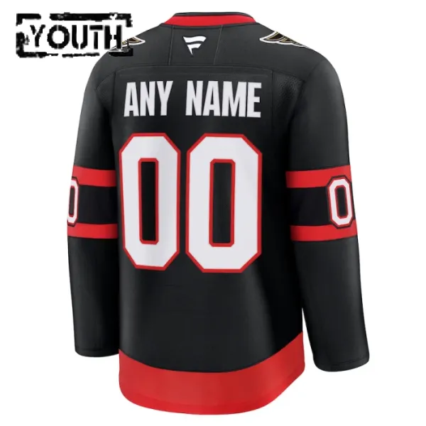 Fanatics Ottawa Senators Personalisiert 24/25 Home Premium Trikot - Kinder (Schwarz)
