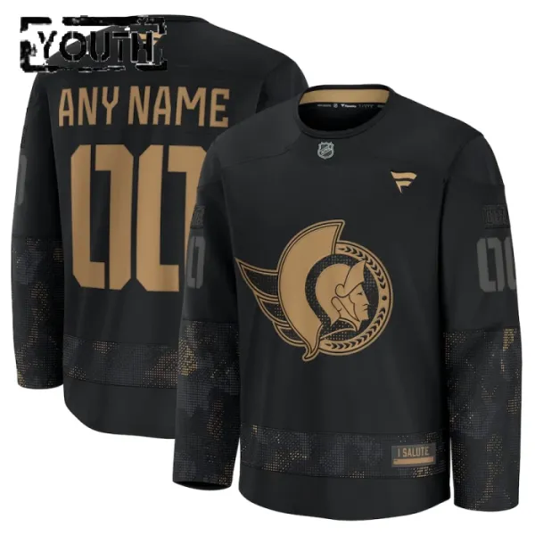 Fanatics Ottawa Senators Personalisiert 24/25 Military Appreciation Practice Trikot - Kinder (Schwarz) Fanatics Ottawa Senators Personalisiert 24/25 Military Appreciation Practice Trikot - Kinder (Schwarz)