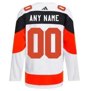 Adidas Philadelphia Flyers Personalisiert 2024 Premium Stadium Series Trikot - Herren (Weiss)