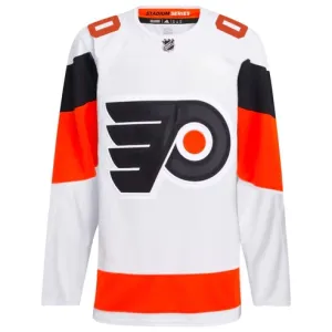 Adidas Philadelphia Flyers Personalisiert 2024 Premium Stadium Series Trikot - Herren (Weiss)