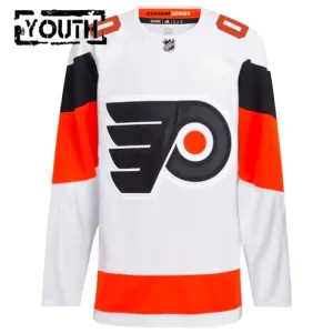 Adidas Philadelphia Flyers Personalisiert 2024 Premium Stadium Series Trikot - Kinder (Weiss)