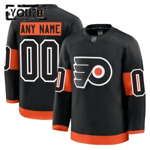 Fanatics Philadelphia Flyers Personalisiert 24/25 Alternate Premium Trikot - Kinder (Schwarz)