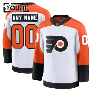 Fanatics Philadelphia Flyers Personalisiert 24/25 Away Premium Trikot - Kinder (Weiss)