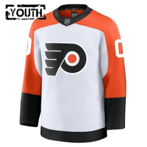 Fanatics Philadelphia Flyers Personalisiert 24/25 Away Premium Trikot - Kinder (Weiss)
