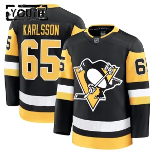 Fanatics Pittsburgh Penguins Erik Karlsson 24/25 Home Premium Trikot - Kinder (Schwarz)