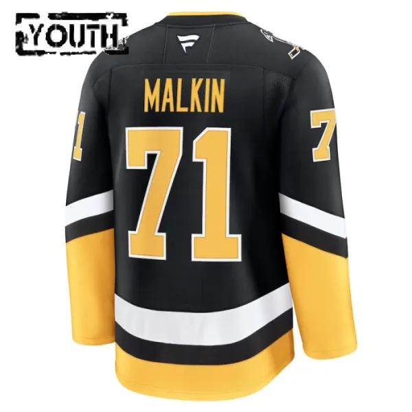Fanatics Pittsburgh Penguins Evgeni Malkin 24/25 Alternate Premium Trikot - Kinder (Schwarz)