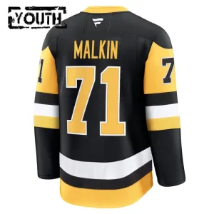 Fanatics Pittsburgh Penguins Evgeni Malkin 24/25 Home Premium Trikot - Kinder (Schwarz)