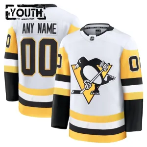Fanatics Pittsburgh Penguins Personalisiert 24/25 Away Premium Trikot - Kinder (Weiss)