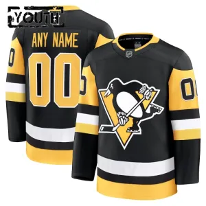 Fanatics Pittsburgh Penguins Personalisiert 24/25 Home Premium Trikot - Kinder (Schwarz)