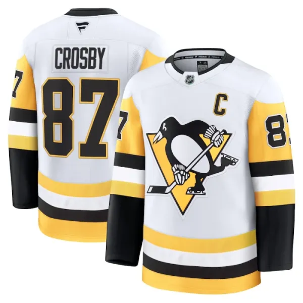 Fanatics Pittsburgh Penguins Sidney Crosby 24/25 Away Premium Trikot - Herren (Weiss) Fanatics Pittsburgh Penguins Sidney Crosby 24/25 Away Premium Trikot - Herren (Weiss)