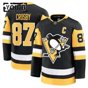 Fanatics Pittsburgh Penguins Sidney Crosby 24/25 Home Premium Trikot - Kinder (Schwarz)