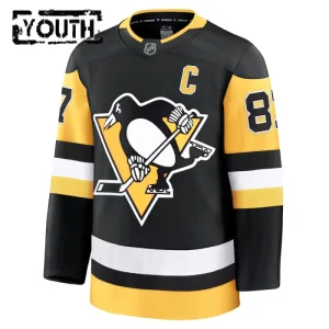 Fanatics Pittsburgh Penguins Sidney Crosby 24/25 Home Premium Trikot - Kinder (Schwarz)